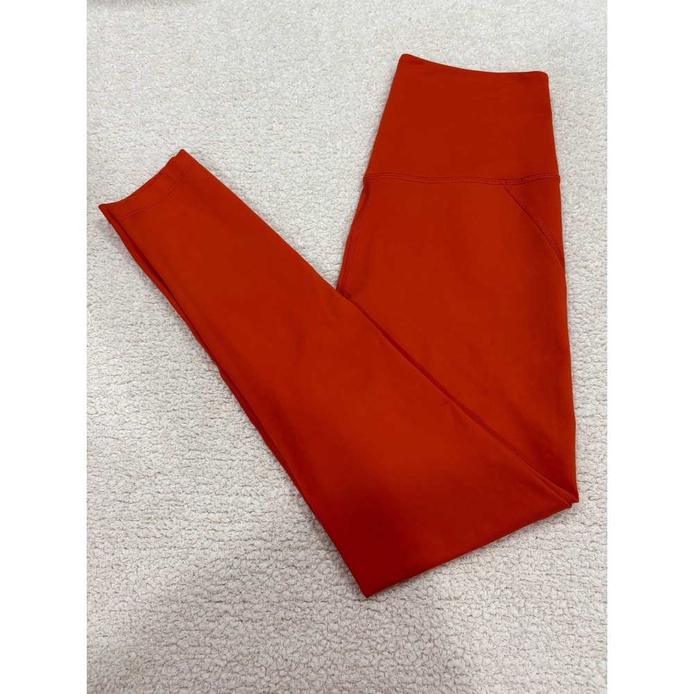Girlfriend Collective High Rise Legging Orange Performance Sleek Size Medium